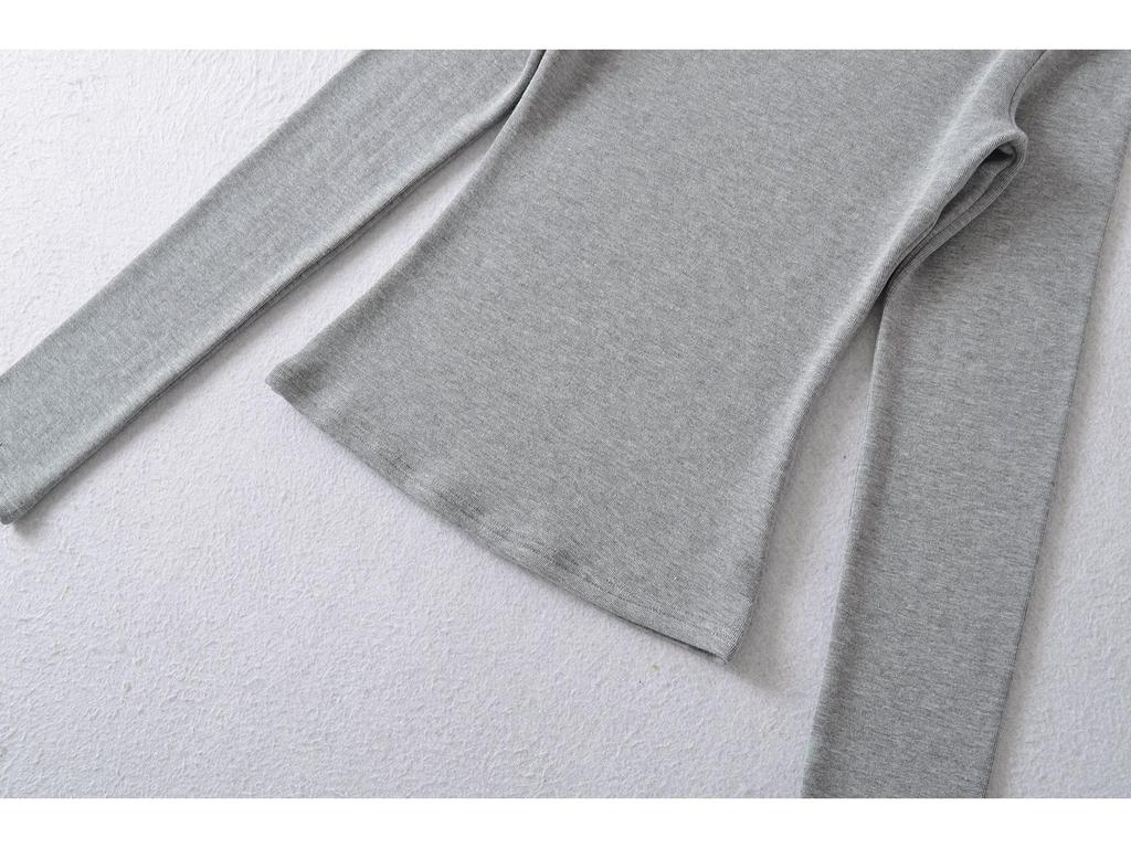 Autumn Winter Brushed Half-High Collar Slimming Pullover Long Sleeve Top 2025