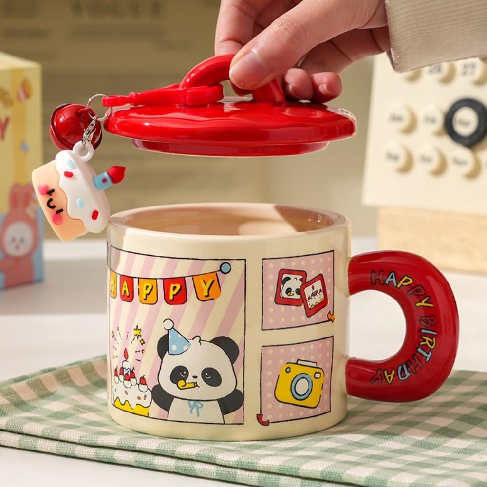 Cartoon Animal Cartoon Ceramic Mug Cup Dog/Rabbit/Panda Tea Cup Happy Birthday Mug Home