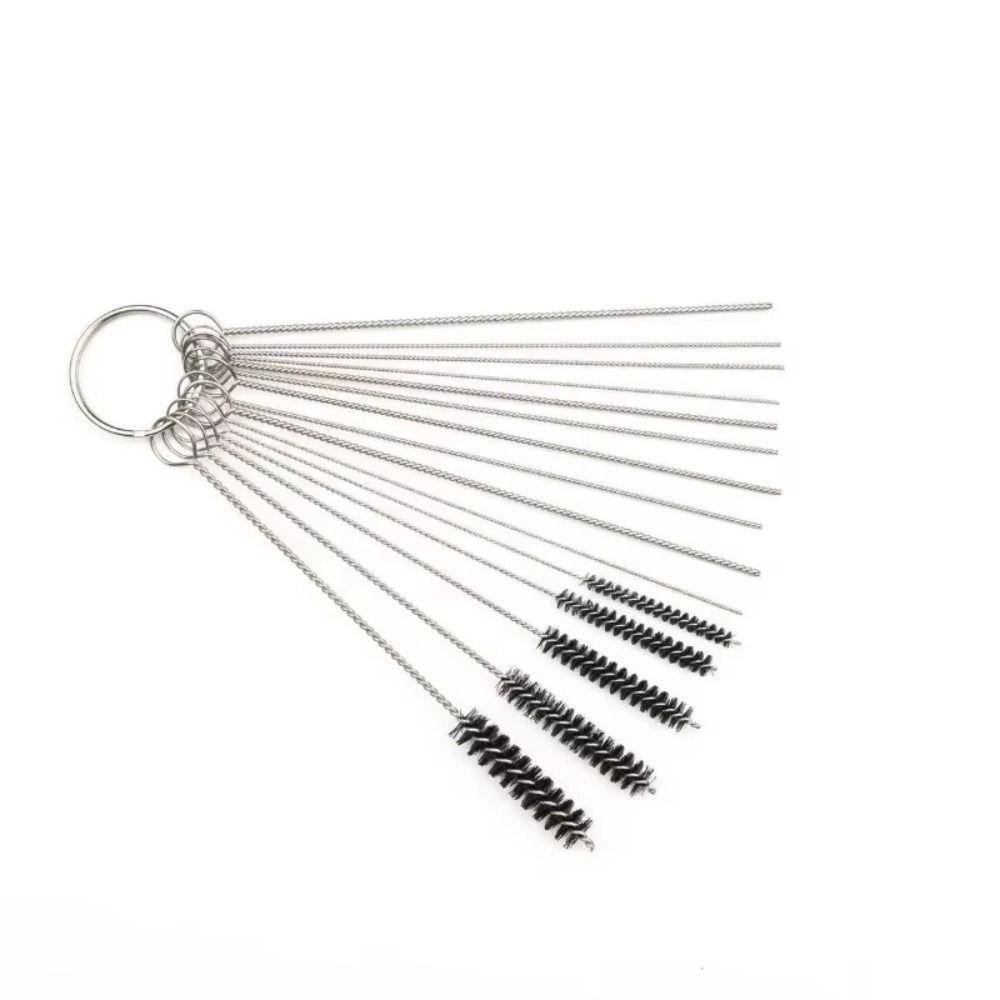 10 Cleaning Needles Carburetor Cleaner Tool Multi Purpose 5 Nylon Brushes Carbon Dirt Jet Cleaner Portable Design Wire Cleaner
