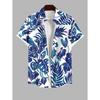 Fashion Men's Hawaiian Shirts 3D Printed Short Sleeved Button Down Lapel Shirt Oversized Tops 2025 Summer Casual Aloha Shirts