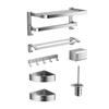 JOMOO Foldable No-Drill Space Aluminum Bathroom Shelf & Towel Rack Set