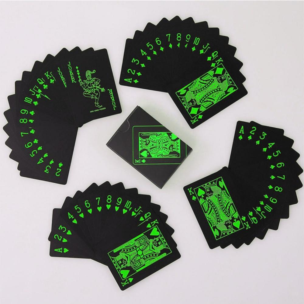 New Black Foil Plated Poker Cards Set, Waterproof Playing Cards, Limited Edition Magic Trick Cards, Luxury Collector'S Gift Idea