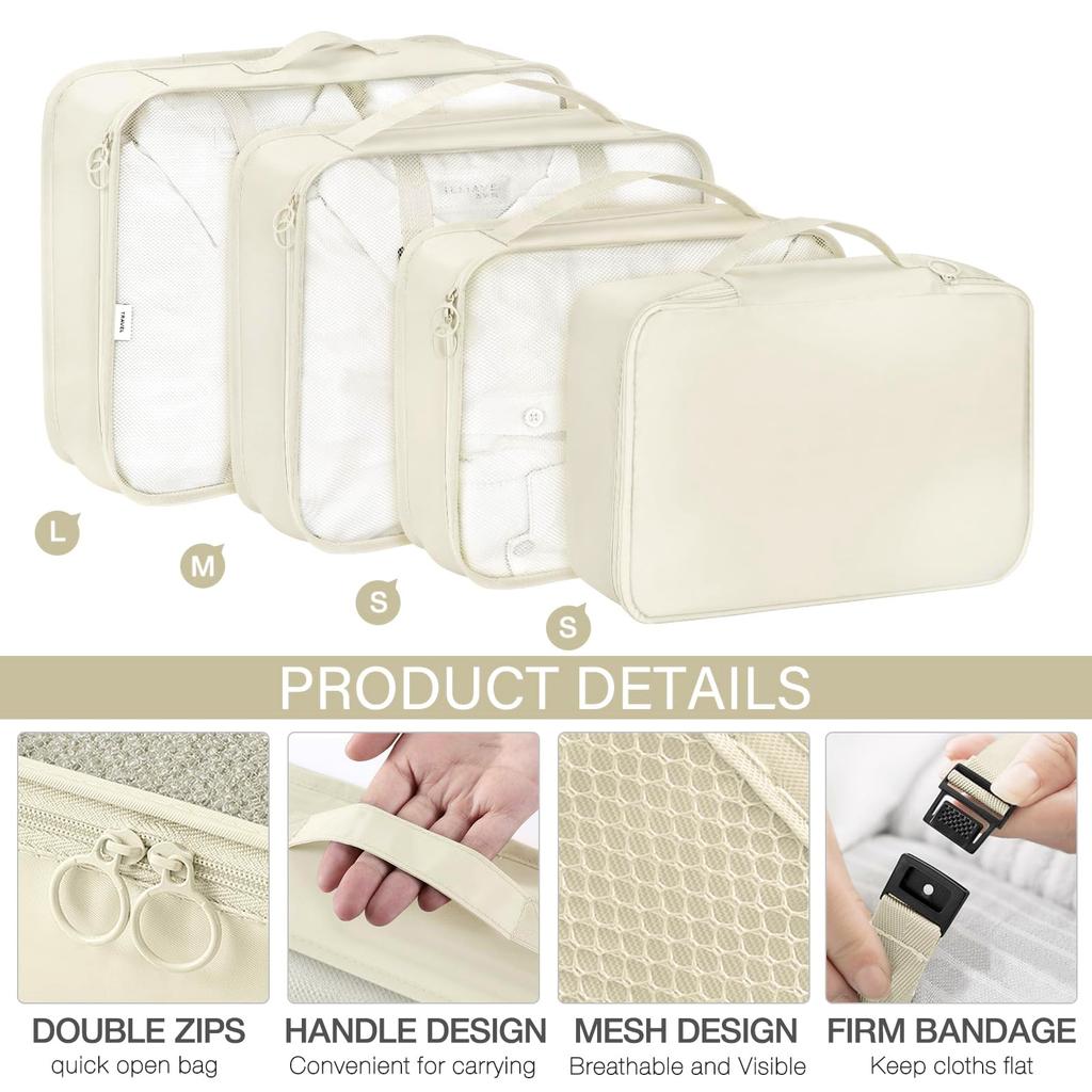 8 Pcs/Set Travel Organizer Storage Bags Suitcase Packing Cubes Set Cases Portable Luggage Clothes Shoe Tidy Pouch Folding.-zmt