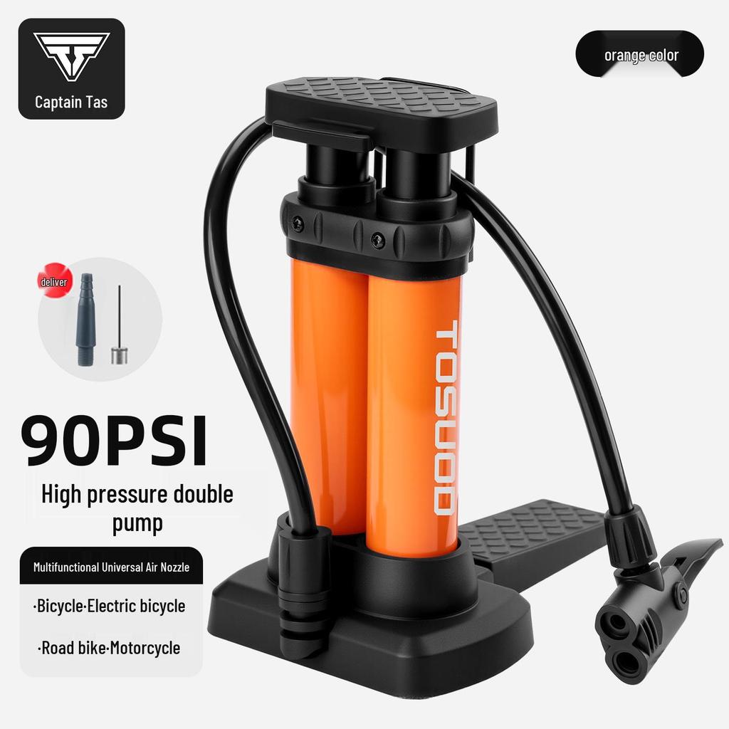 Universal High-Pressure Foot Pump for Bicycles, Cars, Motorcycles, and Sports Equipment