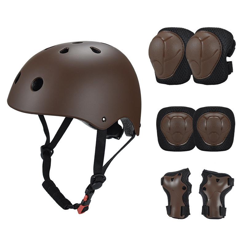 Vendita Diretta dalla Fabbrica Casco da Skateboard 7-in-1 Certificato CE EN1078 e Set di Ginocchiere, Gomitiere, Polsiniere per Bambini Protezioni