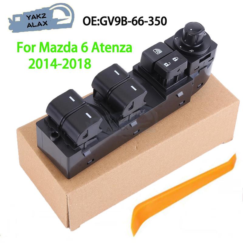 Left Driver Side Master Power Window Control Switch for Mazda 6 Atenza 2014 2015 2016 2017 2018 GV9B-66-350 GV9B-6635 Auto Parts