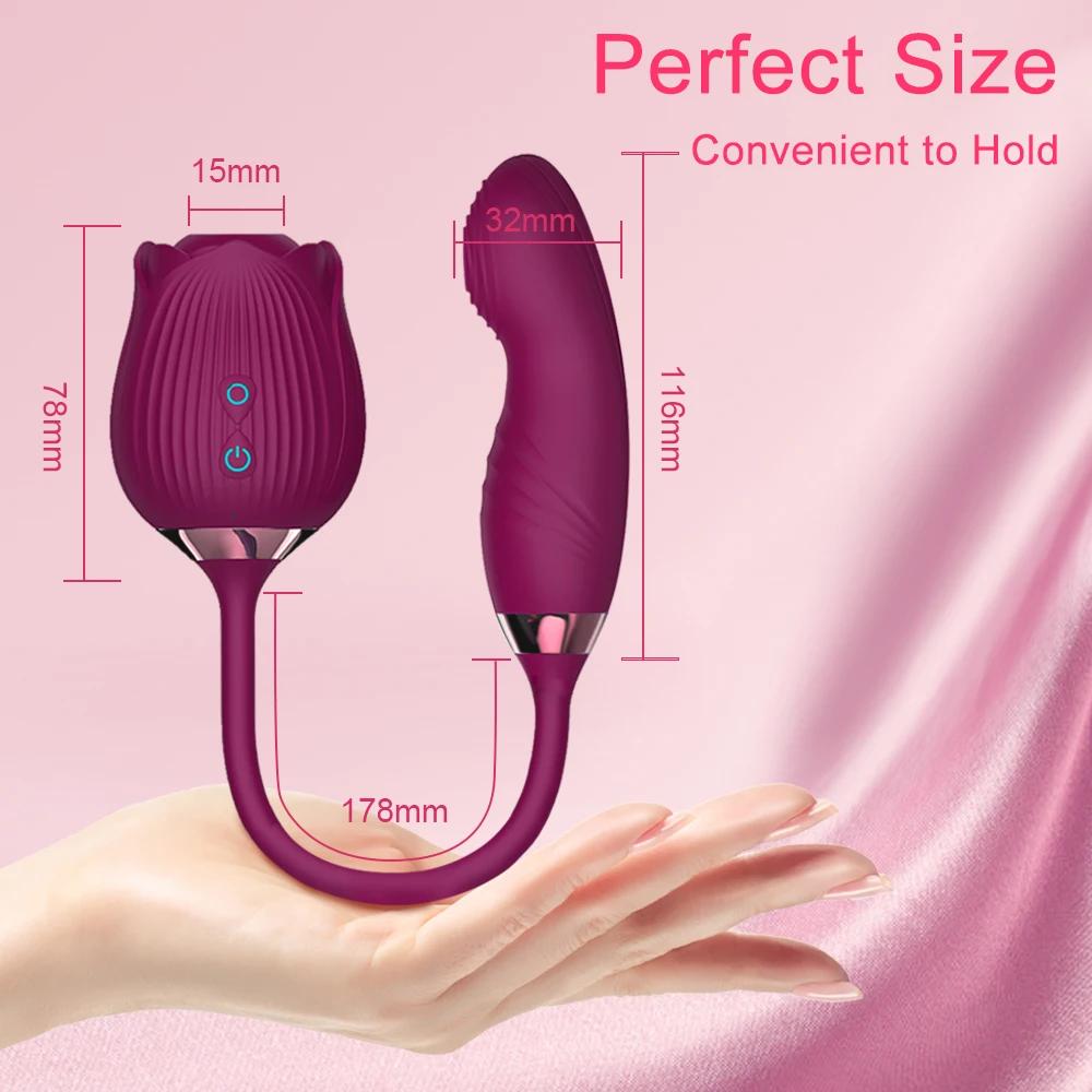 Rose Sucking Vibrator for Women Vagina Patting Clit Stimulator G Spot Dildo Vibrating Female Masturbator Massage Adult Sex Toy