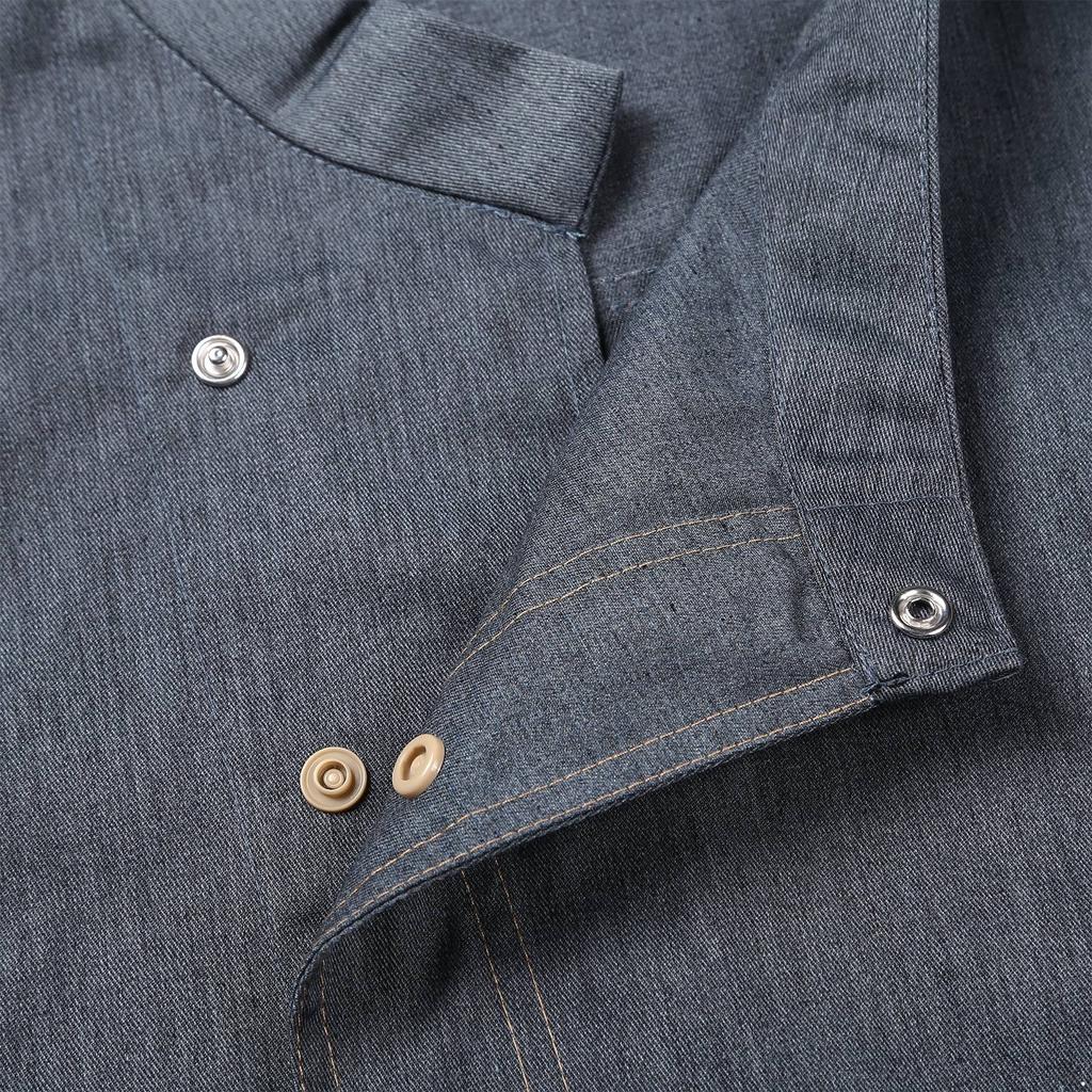 Uniforme de Personnel de Cuisine Unisexe Veste de Chef Manteau de Cuisinier Boulangerie Café Restaurant Vêtements de Travail Set Tablier