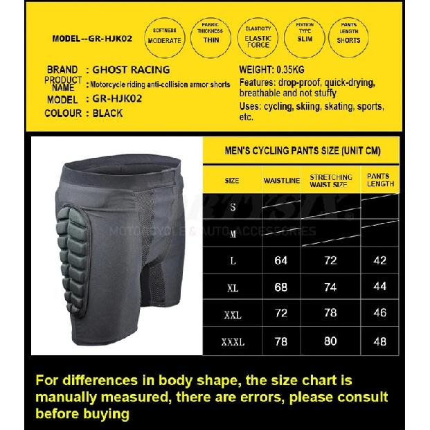 Motorcycle Riding Armor Shorts Mountain Bike Shorts Ski Hip Pad Pants In-line Skates Protector Motocross Armor DH Moto Shorts