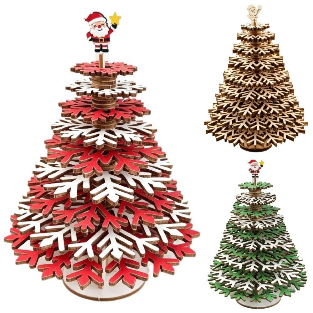 DIY Christmas Tree Ornament Santa Claus Christmas Tree Statue Home Decoration