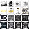 Modern Letter Watercolor Digital Printing Sofa Car Pillowcase Cushion Cover Home Decoration Supplies
