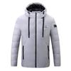 Men's Smart Heated Winter Jacket with Hood - Warm, Constant Temperature, Cold-Proof Cotton Coat