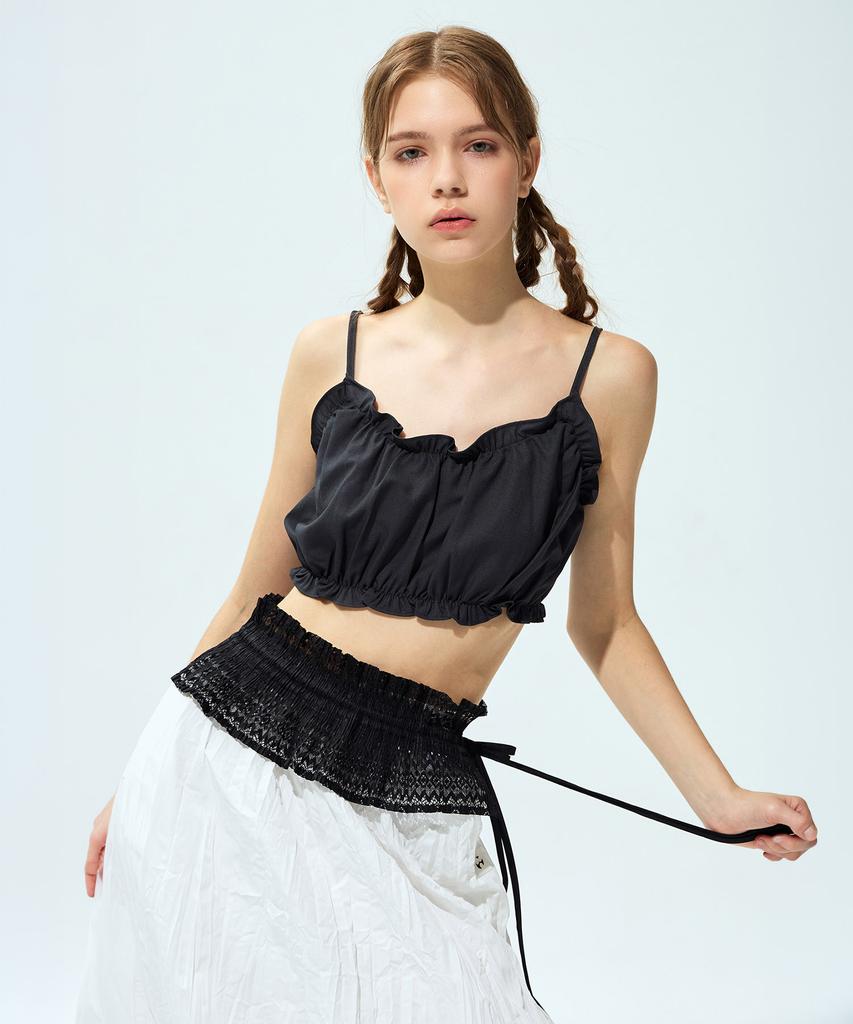 Waiowai Shirred Lace Pleated Belt