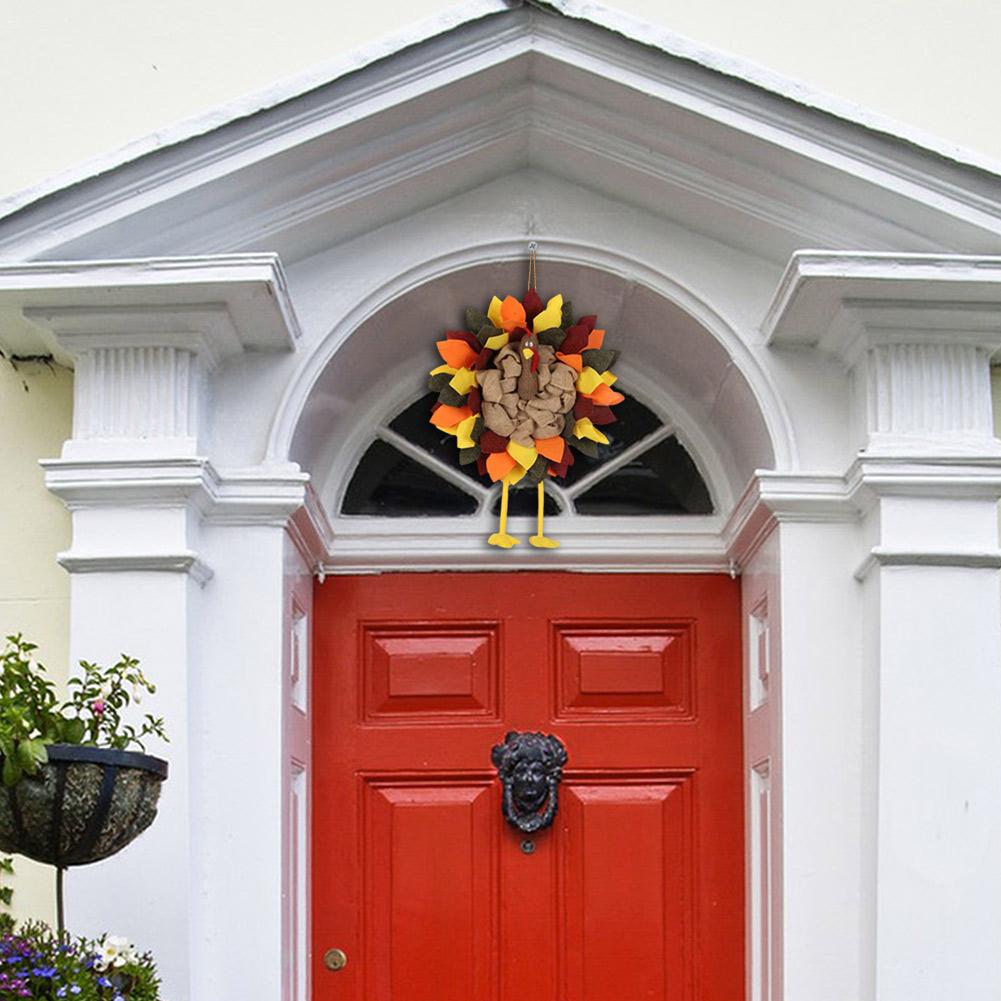 Krocan Jutová Dekorace na Vchodové Dveře Stylové Sváteční Dekorativní Rekvizity na Podzimní Festival