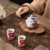 190ml Creative Auspicious Fish Pattern Teapot Small Dragon Egg Pot Tea Set Kit Boutique 1 Pot 2 Cups Tea Maker Organizer Craft