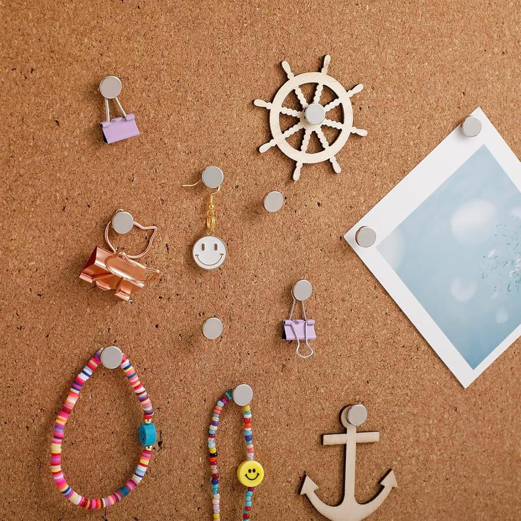 Silver Heavy Duty Thumb Tacks, Extra Long Push P for Upholstery, Carpets, and Wood Surfaces, 100Pcs