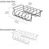 Non-Stick BBQ Rib Racks Carbon Steel Grilling Stand Multi-Purpose Ribs Grill  Restaurant
