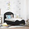 Kids Bed Frame with Headboard Black 70 x 140 cm Velvet