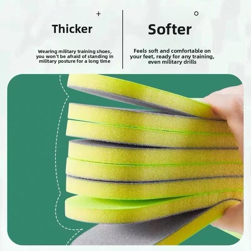 Thick Sports Shoe Insoles for Men Women Super Soft Cloud Feeling High Elastic Shock Absorbing Breathable Sweat Absorbing Foot