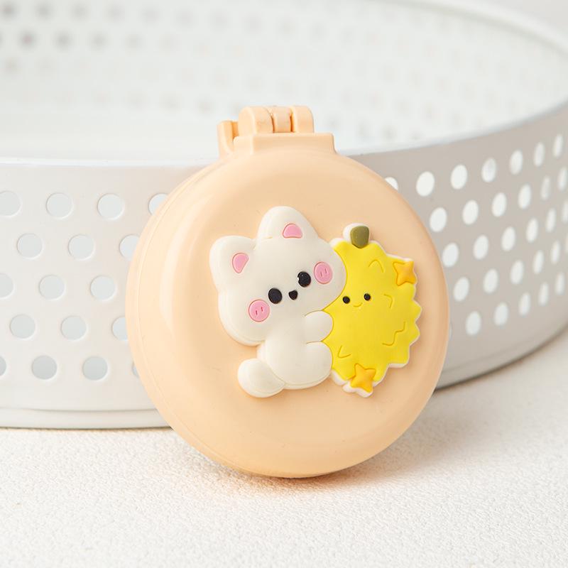 2-in-1 Mini Folding Cartoon Cushion Comb for Girls - Cute, Portable, Massage Air Cushion