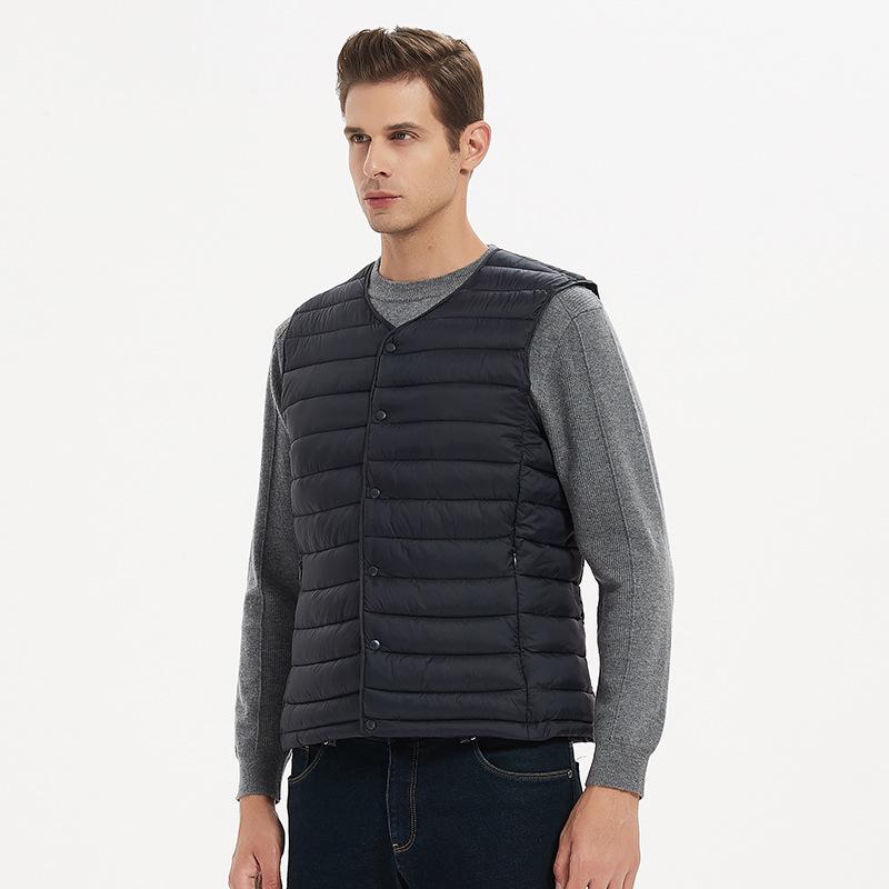 Men's Cross-Border Heated Sleeveless Down Vest - Autumn/Winter Cotton Outerwear