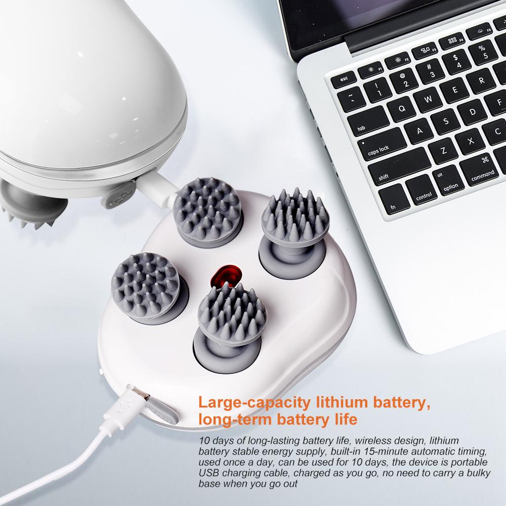 Electric Scalp Head Massager Kneading Vibrating Massage Relax Shoulder Neck Leg Arm Deep Tissue Massage Cat Pet Massager