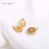 Multi Shapes Pendant Bail Connectors,18K Gold Plated Inlaid Zircon Pendant Clasps For Jewelry Making,Spacer Beads Accessories