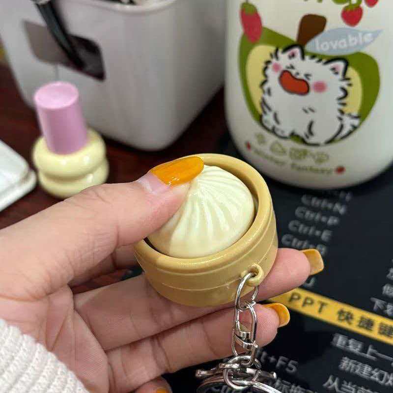 Keyboard Clicker Fidget Dumpling Keychain Sensory Toy for Stress Relief