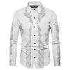 Men's Striped Long Sleeve Button-Up Shirt, Stylish