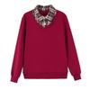 Fake Two Pieces Checkered Button Lantern Long Sleeve Spring Autumn Turn-down Collar Pullover Women's Clothing Casual Tops