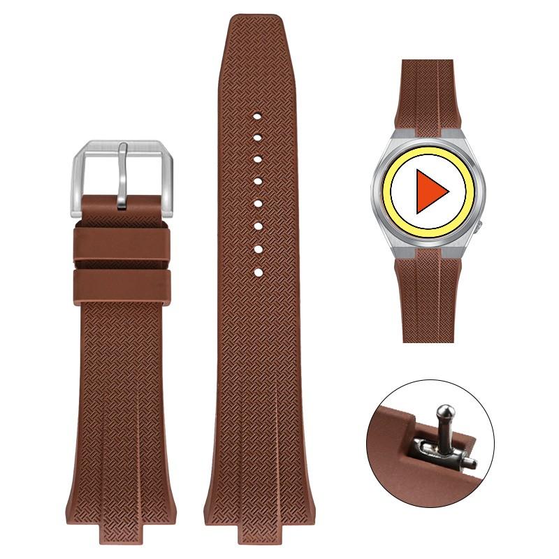 Advanced FKM Fluoro Rubber Watch Strap 9mm For Citizen TSUYOSA Collection NJ0150 NJ0151ME Silicone Watchbands Men Women Bracelet