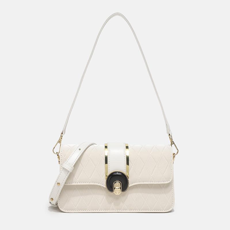 Fashion Rhomboid Lattice Small Shoulder Bags Classic Ladies PU Leather Underarm Bags for Women Luxury Female Handbags