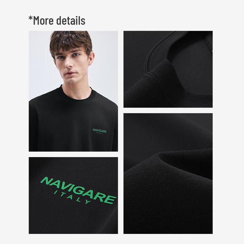Navigare Men's Combed Cotton Round Neck T-Shirt