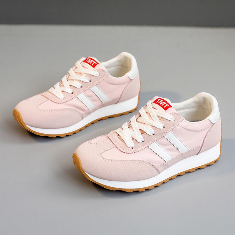 

Jcf202/Новинка весны и лета, дышащие кроссовки с цветными блоками, повседневная женская обувь, толстая подошва, увеличенный круглый носок, корейский стиль 35