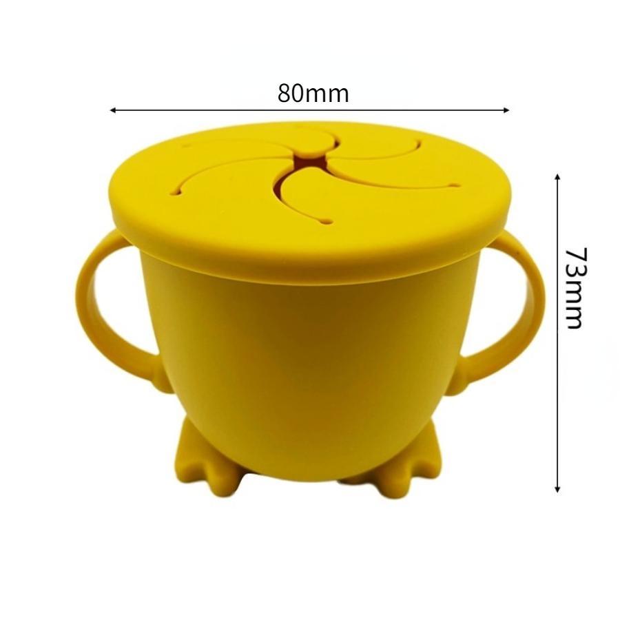 Infants and Children's Snack Cup Anti Drop Portable Silicone Learning and Training Drinking Cup