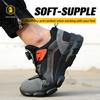 ZLMY Safety Shoes Men Rotated Button Steel Toe Sneaker Puncture Proof Air Cushion Work Shoes Man Sport Safety Work Boots Fashion