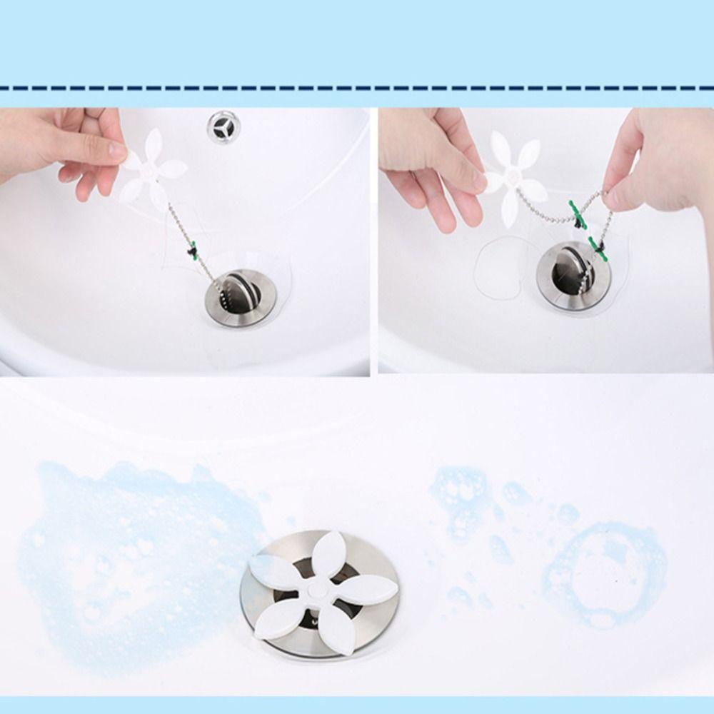 10 Pack Strainer Filter Hook Chain Drain Shower Sink Hair Catcher