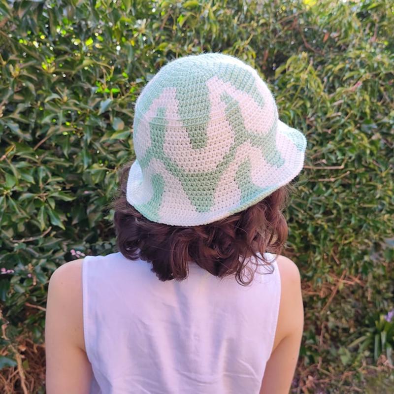 Handmade Summer Sun Hat - Ice Silk Pointed Top with Watermelon Design, Wide Brim, UV Protection for Men and Women