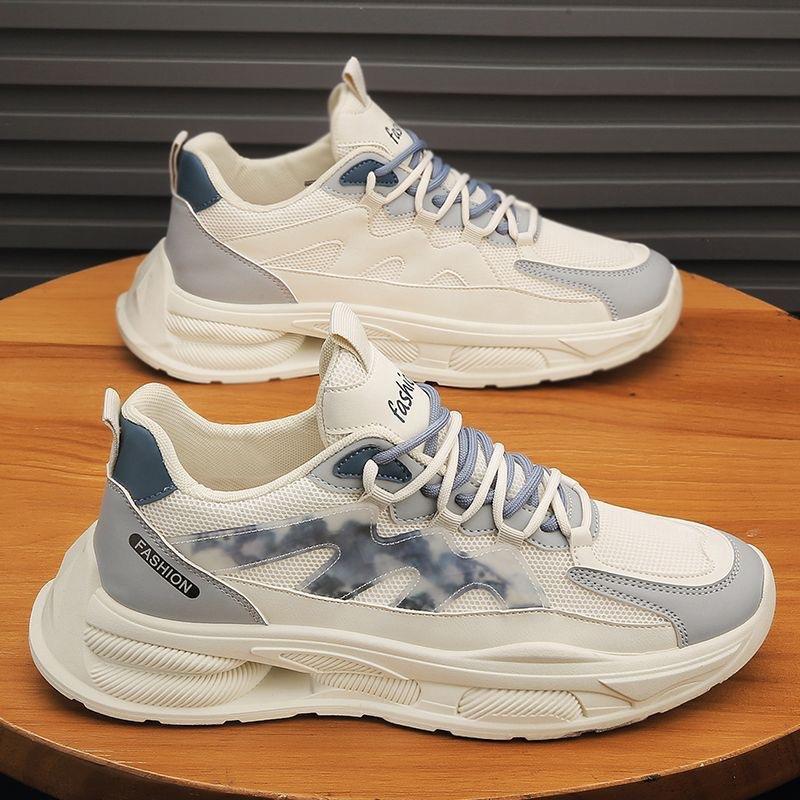 2025 autumn men's shoes new breathable mesh shoes men's trend versatile platform sports shoes casual dad shoes men