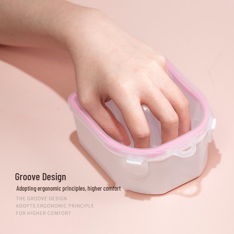 Double-Layer Insulated Hand Soak Bowl for Nail Care & Cuticle Softening