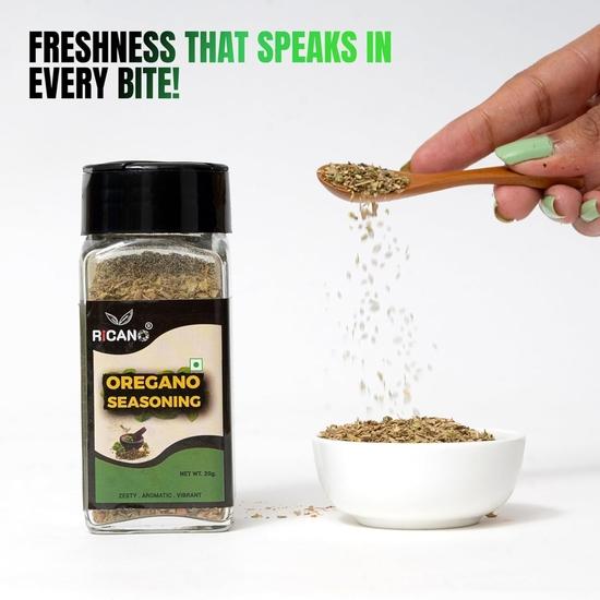 Ricano Oregano 20 g | 100% Reines Kraut | 20 g Nettogewicht. | Italienische Würzmischung | Pizza-Belag | Pasta-Geschmacksverstärker (20 g, Packung mit 1)