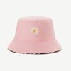 Summer Daisy Double-Sided  Bucket Hats Women's Embroidery Hip Hop Panama Bob Caps Folded Beach Sun Fisherman Hat For Ladies