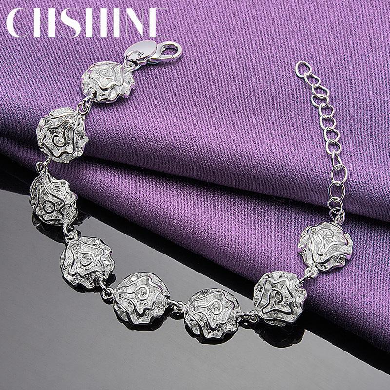 Bracelet chaîne en argent sterling 925 CHSHINE avec breloque tendance pour fête de mariage pour femme