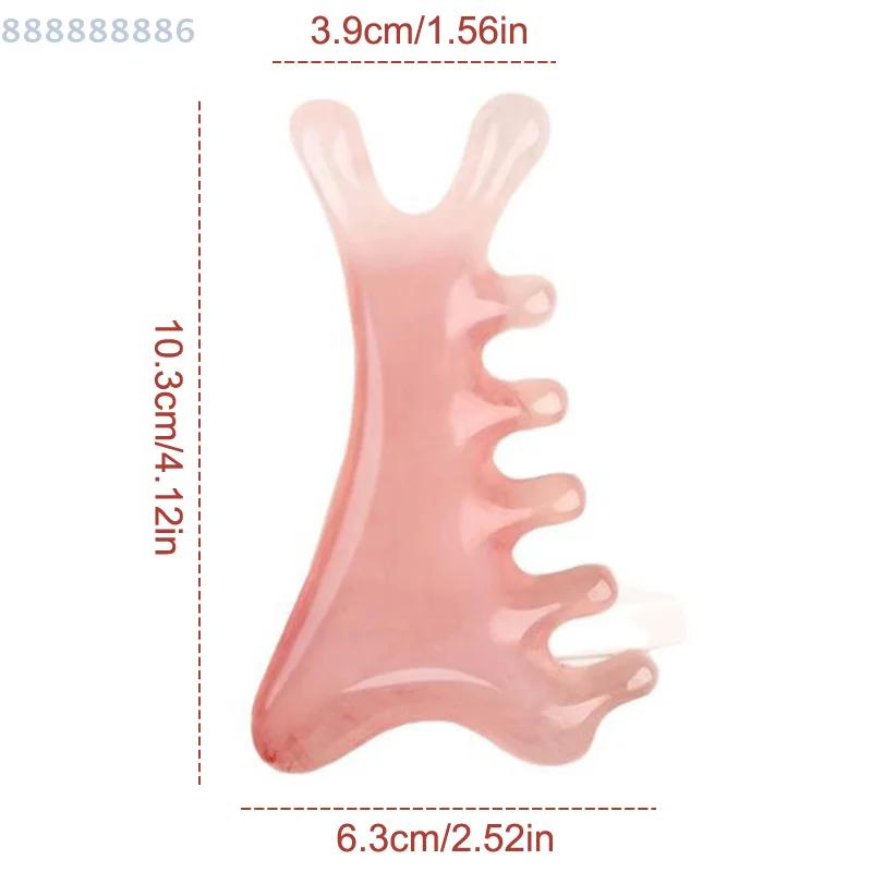 2Pcs Wide Tooth Body Meridian Massage Comb Plastic Acupuncture Therapy Anti-static Hair Comb for Blood Circulation