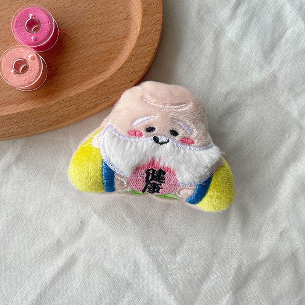 Moon Lord Wealth God Keychain Guanyin Plush God of Longevity Pendant  Gifts