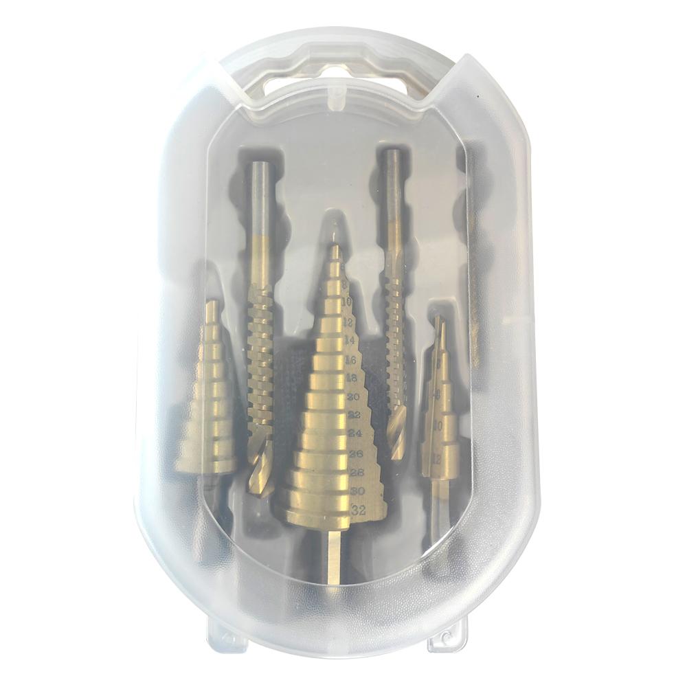 

Набор инструментов для сверления отверстий под пилу 4-12/4-20/4-32 мм с треугольной ручкой, прямое пазовое сверло в форме пагоды 3/6/8 мм