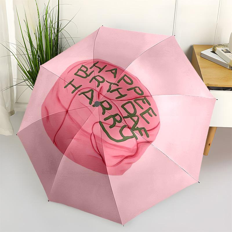 

1pc Happy Birthday Harry Cake Umbrella with Plastic Handle,Suitable for All Seasons Travel Outdoor Multi-functional UmbrellaDCS098