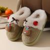 New winter warm cherry bear cotton slippers indoor home non-slip warm fluff drag cute cartoon
