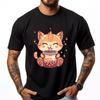 Cute Cat Boba Tea Bubble Tea Anime Kawaii Neko Free Shippping Clothes New Shirts And T-Shirts Leisure