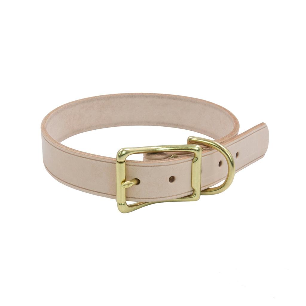 Pet collar leather cowhide vegetable tanned leather dog neck ring collar pure handmade ironing leash set